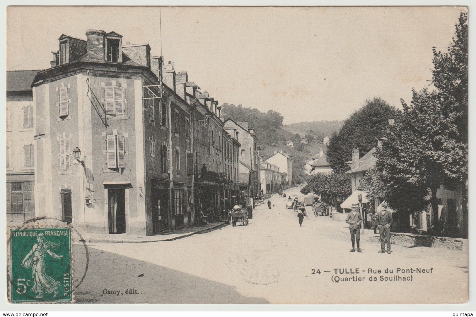 19 - TULLE - Rue Du Pont Neuf (quartier De Souilhac) 1910 Animée - Tulle