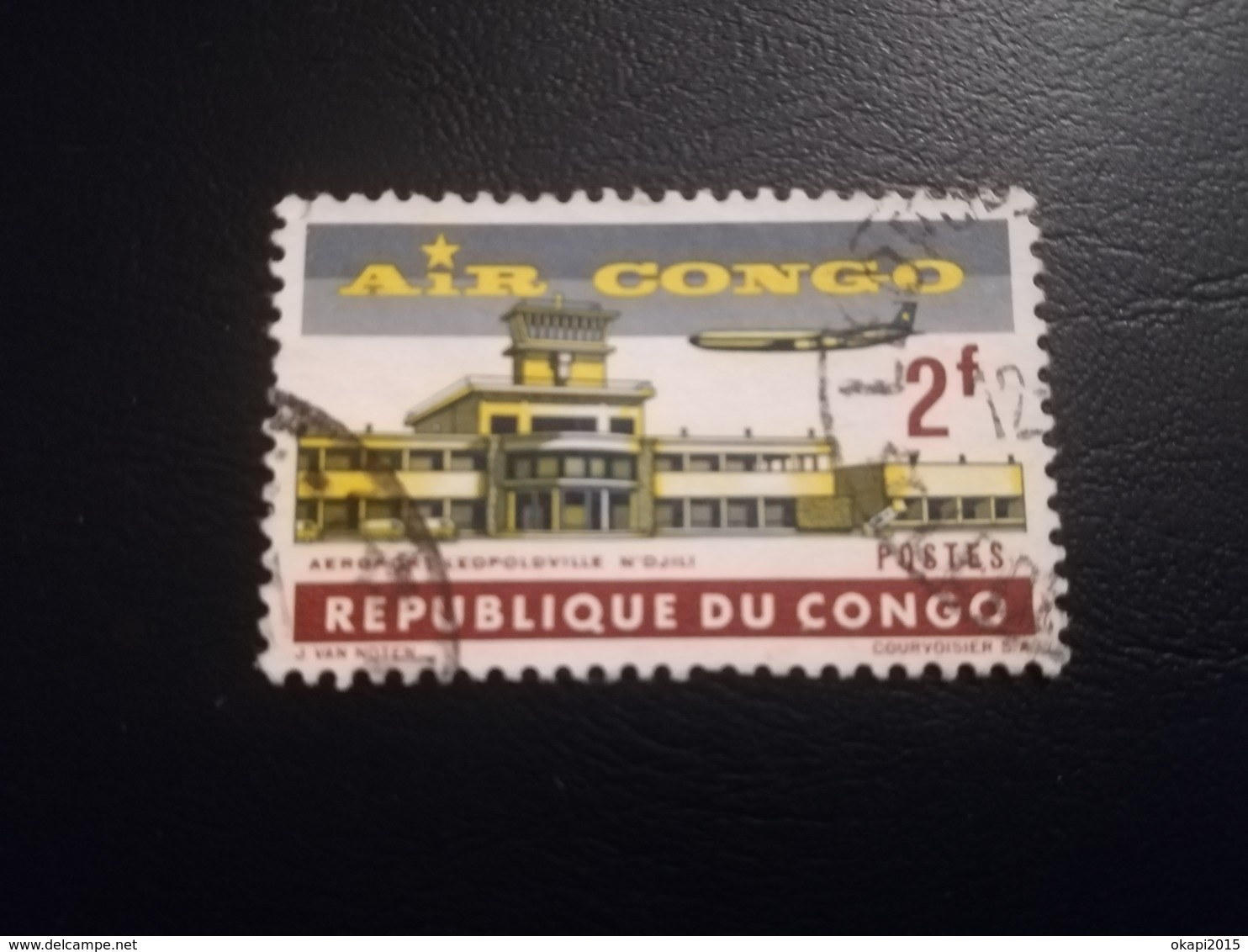 AIR ZAÏRE LETTRE À EN -TÊTE AIR CONGO TIMBRE OBLITÉRÉ OBJETS SOUVENIRS TRANSPORTS AVIATION  EX - CONGO BELGE  BELGIQUE