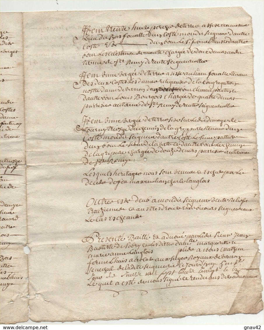 Normandie Aveu à Messire Urbain Aubert De Tourny 1722 - Manuscripts