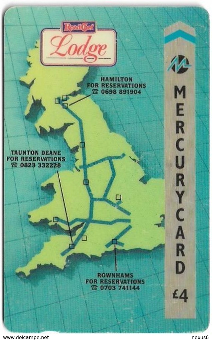 UK (Mercury) - Road Chef, Lodge - 20MERD - MER151, 4£, 19.856ex, Used - Mercury Communications & Paytelco