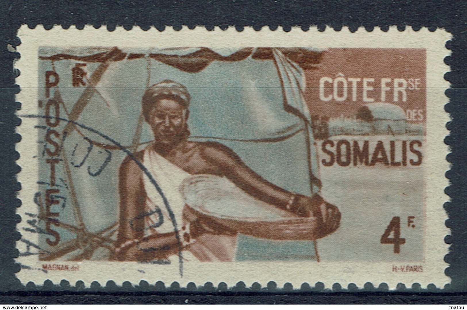 French Somali Coast, 4f., Somali Woman, 1947, VFU - Used Stamps