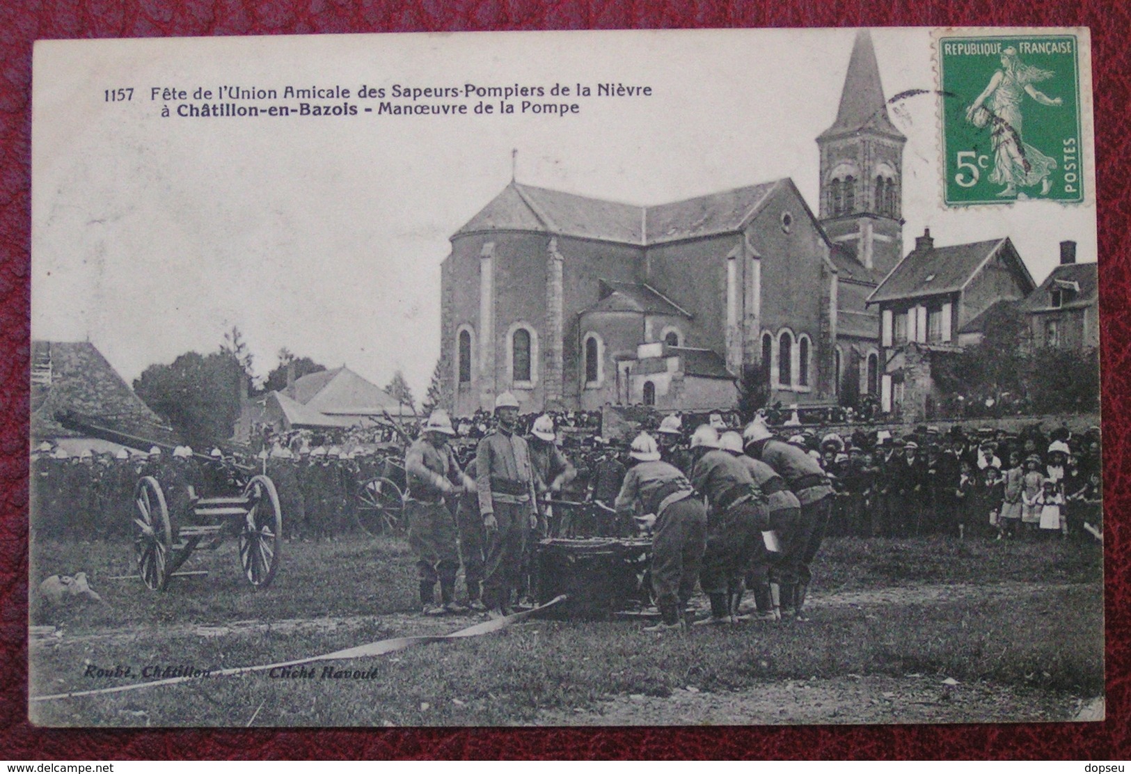 58 Châtillon En Bazois Fête De L'union Amicale Des Sapeurs Pompiers De La Nièvre Manoeuvre De La Pompe - Chatillon En Bazois