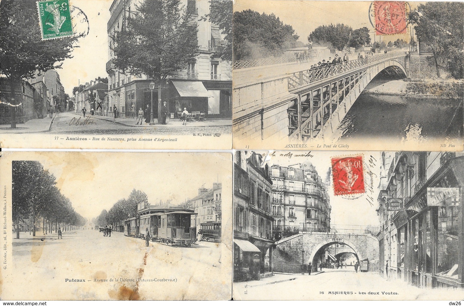 Lot n° 99 - 100 cartes du département Seine-et-Oise (Hauts de Seine 92) - Villes, villages, parcs, quelques animations