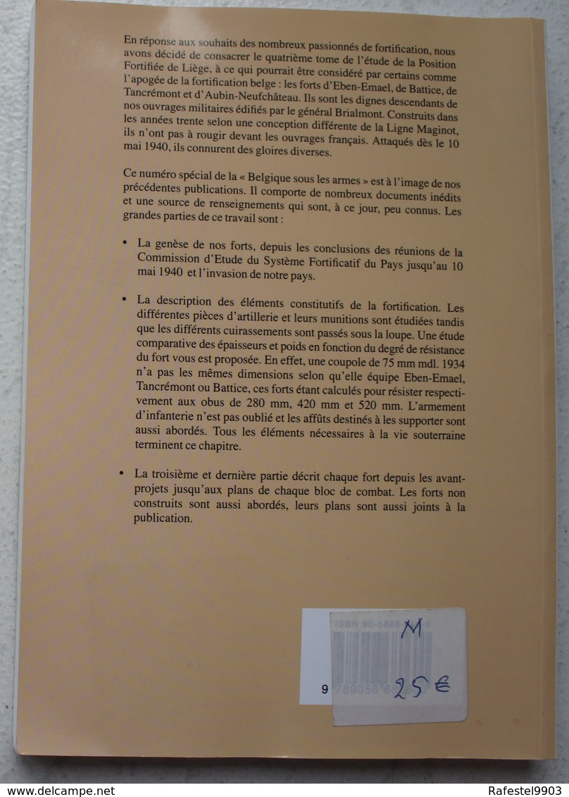 Livre Position Fortifiée De Liège PFL Forts Eben Emaël Aubin-Neufchâteau Battice Tancrémont Bunker Fortification Mai 40 - Autres & Non Classés