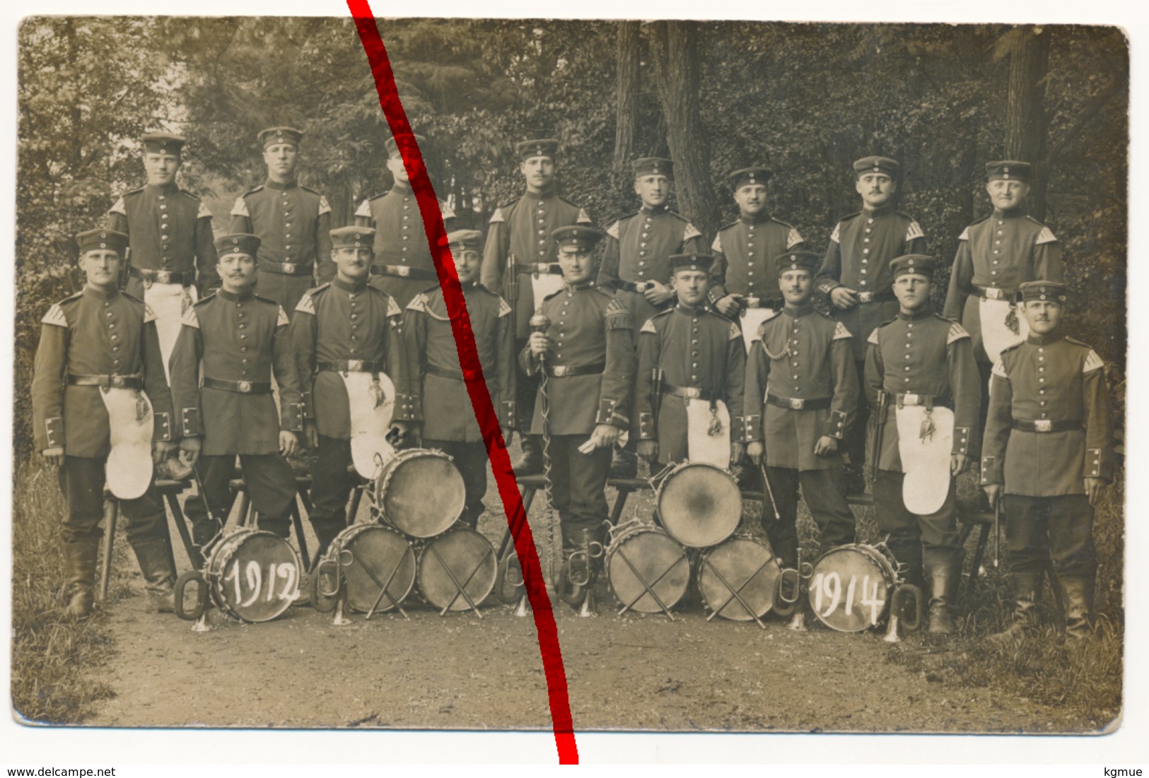 Original Foto - Sarrebourg Saarburg - Militärkapelle Musikzug - Ca. 1914 - Sarrebourg