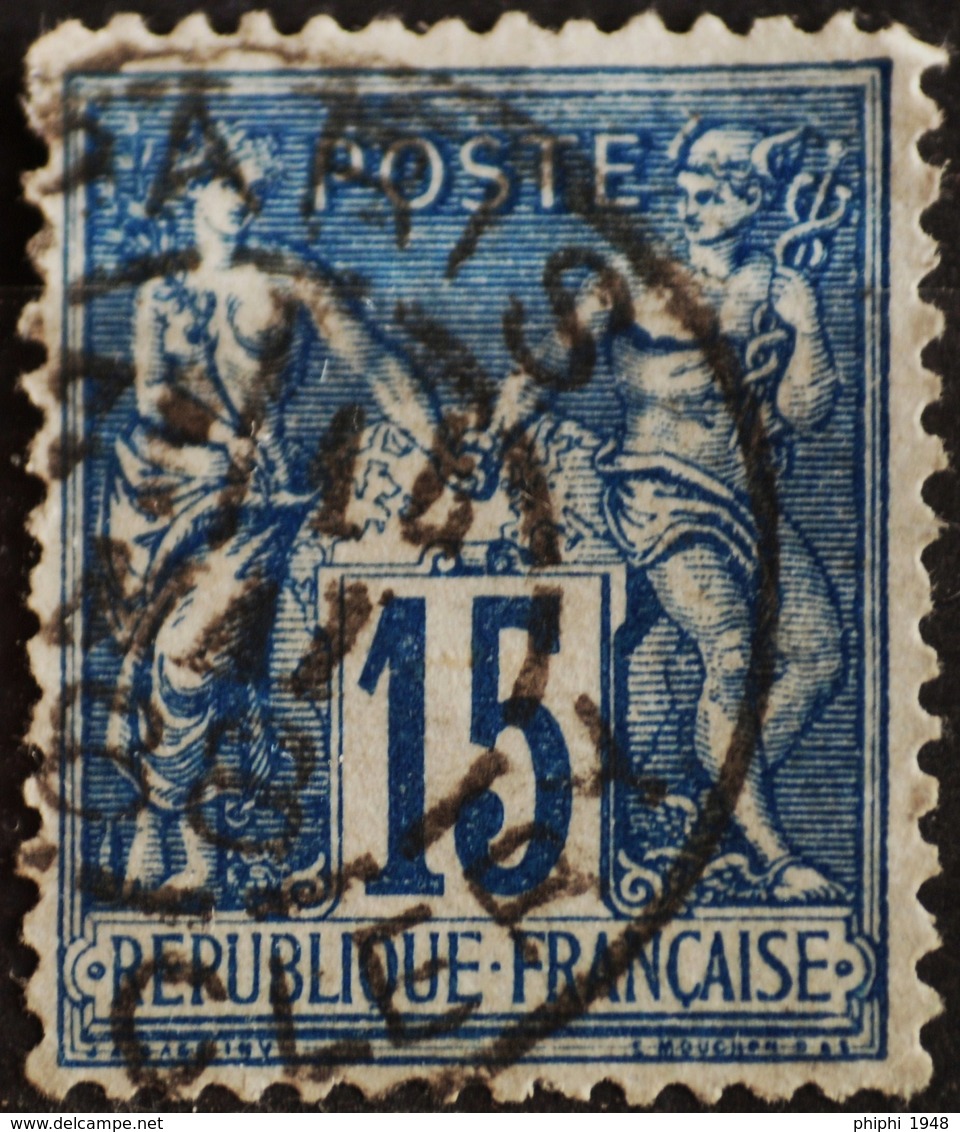 -Sage N°90 Type Ll O (.CAD) PARIS R DE CLERY 17 MAI 1888 - 1876-1898 Sage (Type II)