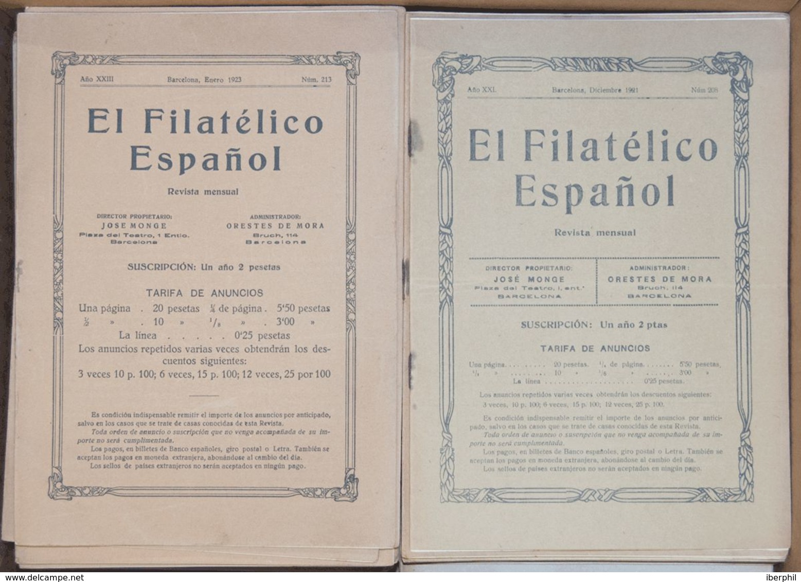 (1900ca). Colección Muy Completa A Falta De Los Números 1-24, 29, 31, 36, 41, 42, 44-49, 64, 79, 124-149, 212, 226-29 (f - Unclassified