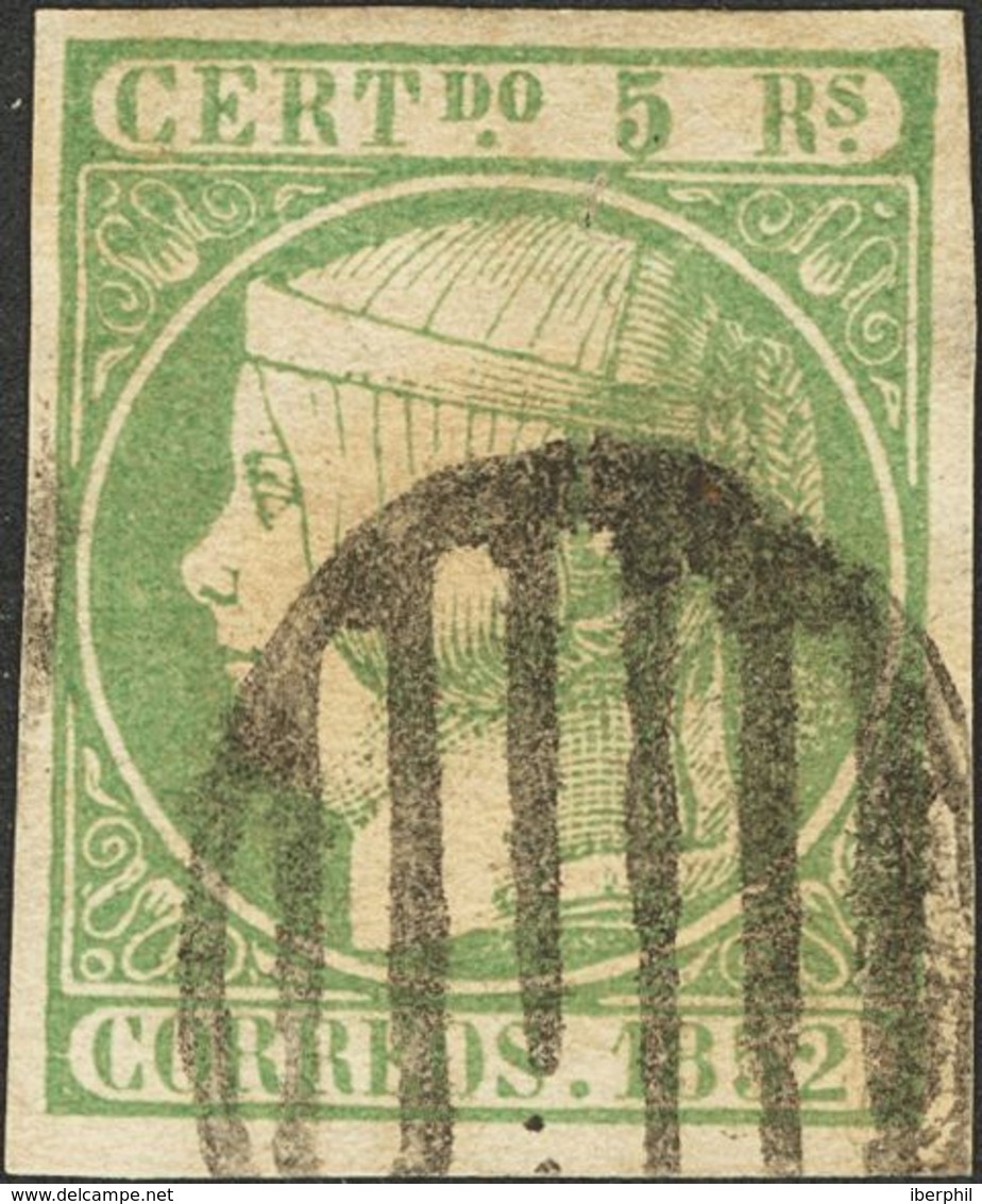 º15. 1852. 5 Reales Verde. MAGNIFICO. - Autres & Non Classés