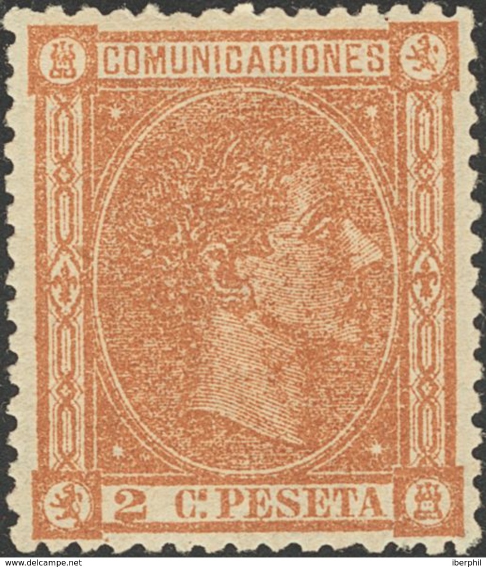 *162. 1875. 2 Cts Castaño. Color Y Centraje Excepcional. PIEZA DE LUJO. - Autres & Non Classés