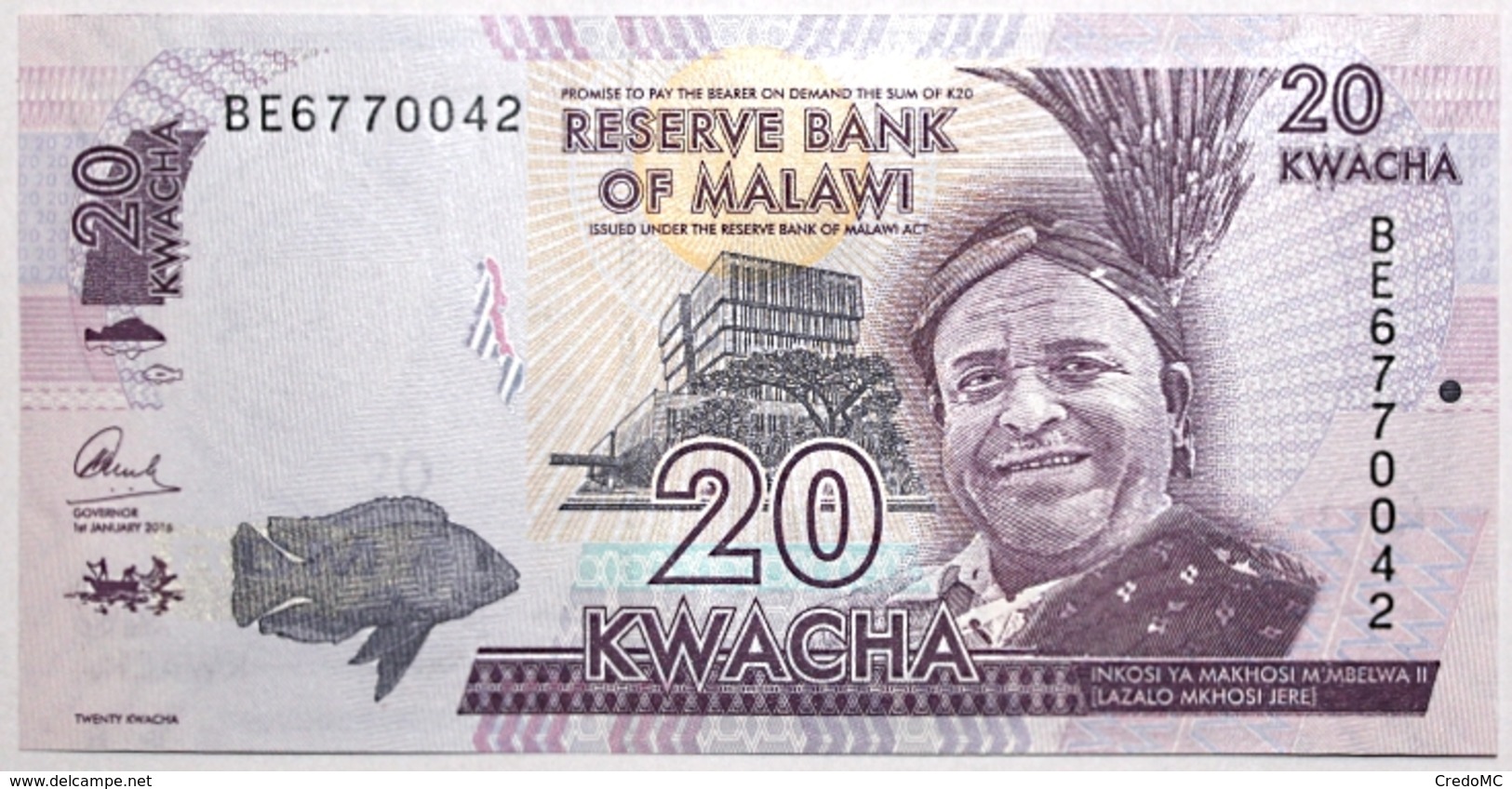 Malawi - 20 Kwacha - 2016 - PICK 63c - NEUF - Malawi