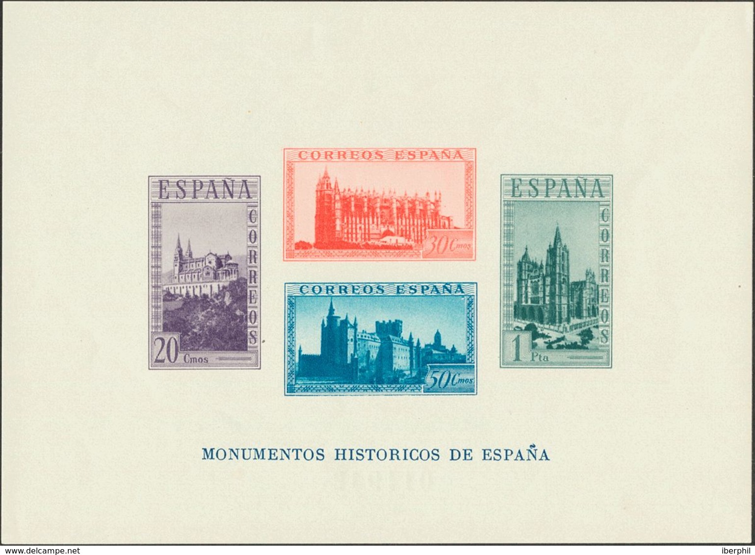 **848. 1938. Hoja Bloque. SIN DENTAR. MAGNIFICA. Edifil 2020: 175 Euros - Other & Unclassified