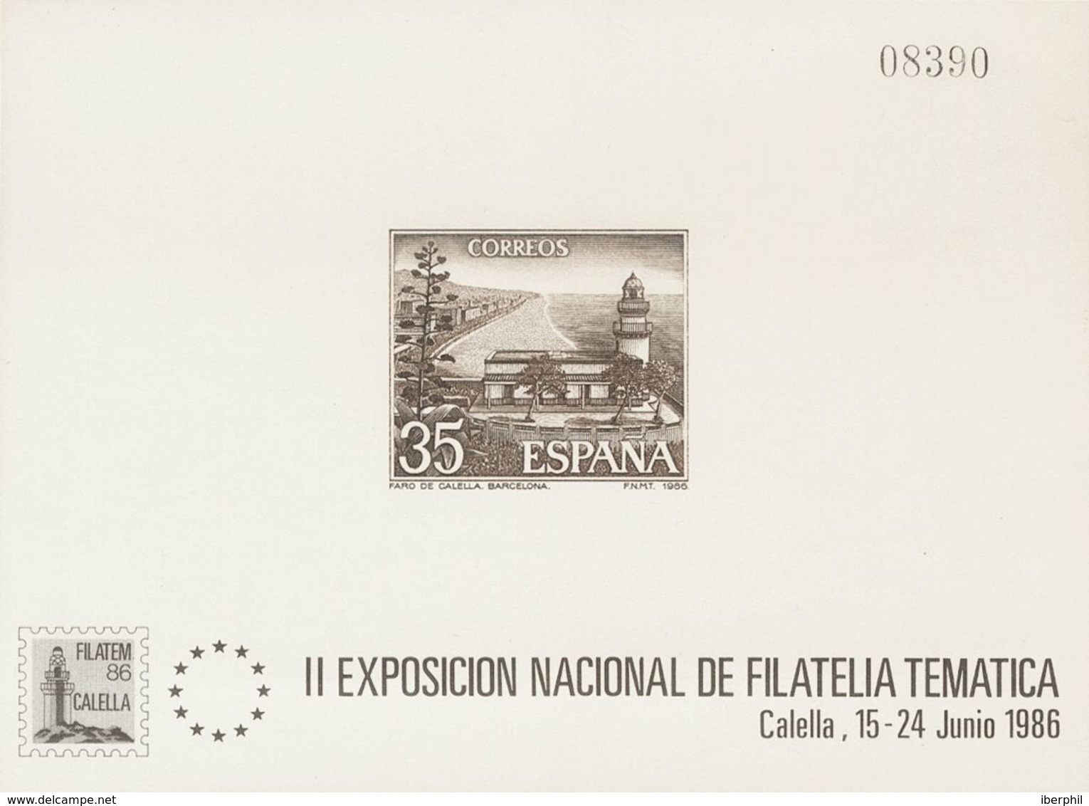 **9P. 1986. Prueba De Lujo. CALELLA. MAGNIFICA. Edifil 2020: 1.200 Euros - Variedades & Curiosidades