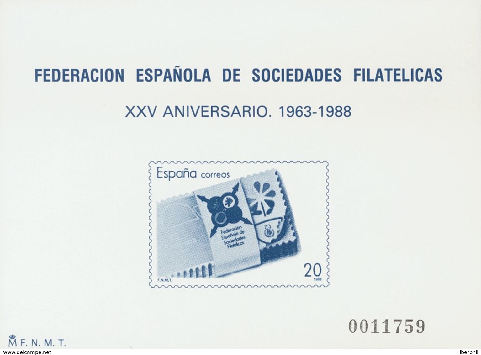 **16P. 1988. Prueba De Lujo. FESOFI. MAGNIFICA. Edifil 2020: 84 Euros - Plaatfouten & Curiosa