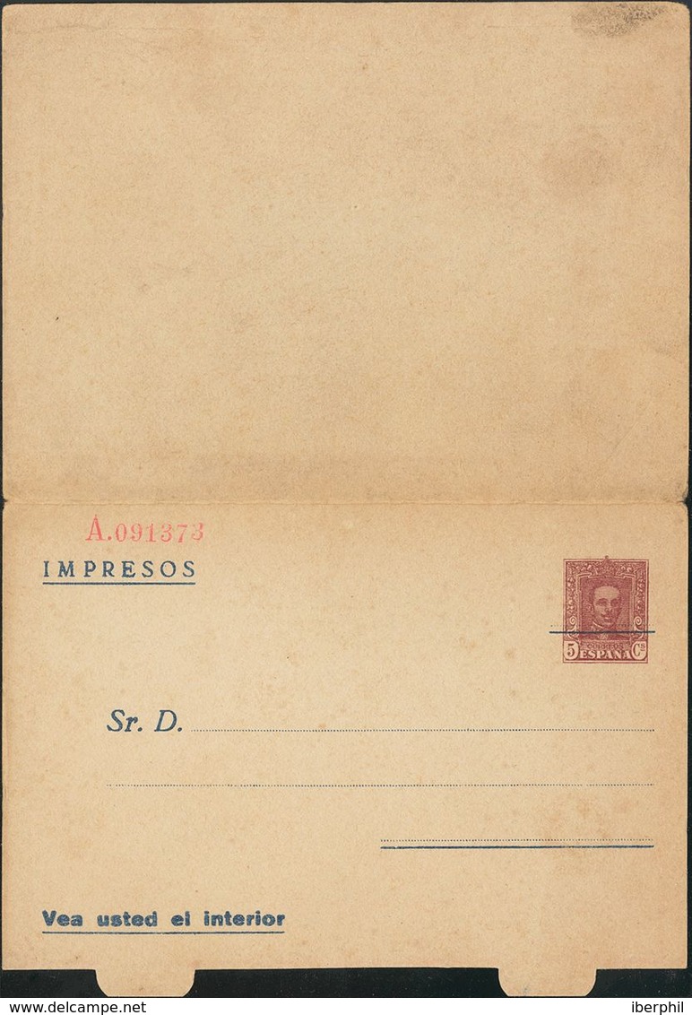 (*)EP492. (1922ca). 5 Cts Lila Sobre Tarjeta Entero Postal Privado PLATERIA JOYERIA D.GARCIA (conservación Habitual). MA - Sonstige & Ohne Zuordnung