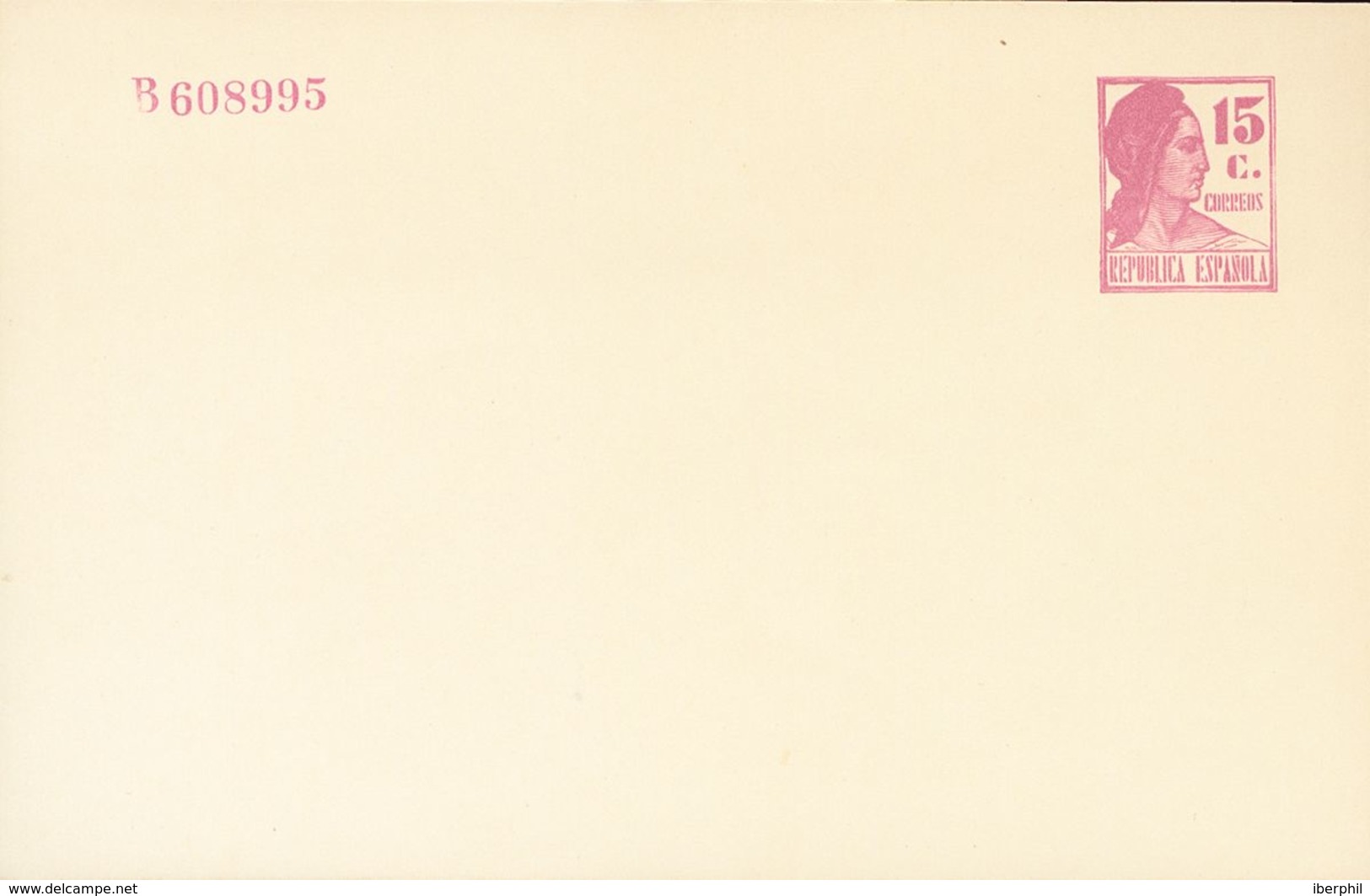 (*)EP1068. 1932. 15 Cts Violeta Sobre Tarjeta Entero Postal Privado (sin Usar Y Sin Membrete). MAGNIFICA Y RARA. (Láiz 2 - Sonstige & Ohne Zuordnung