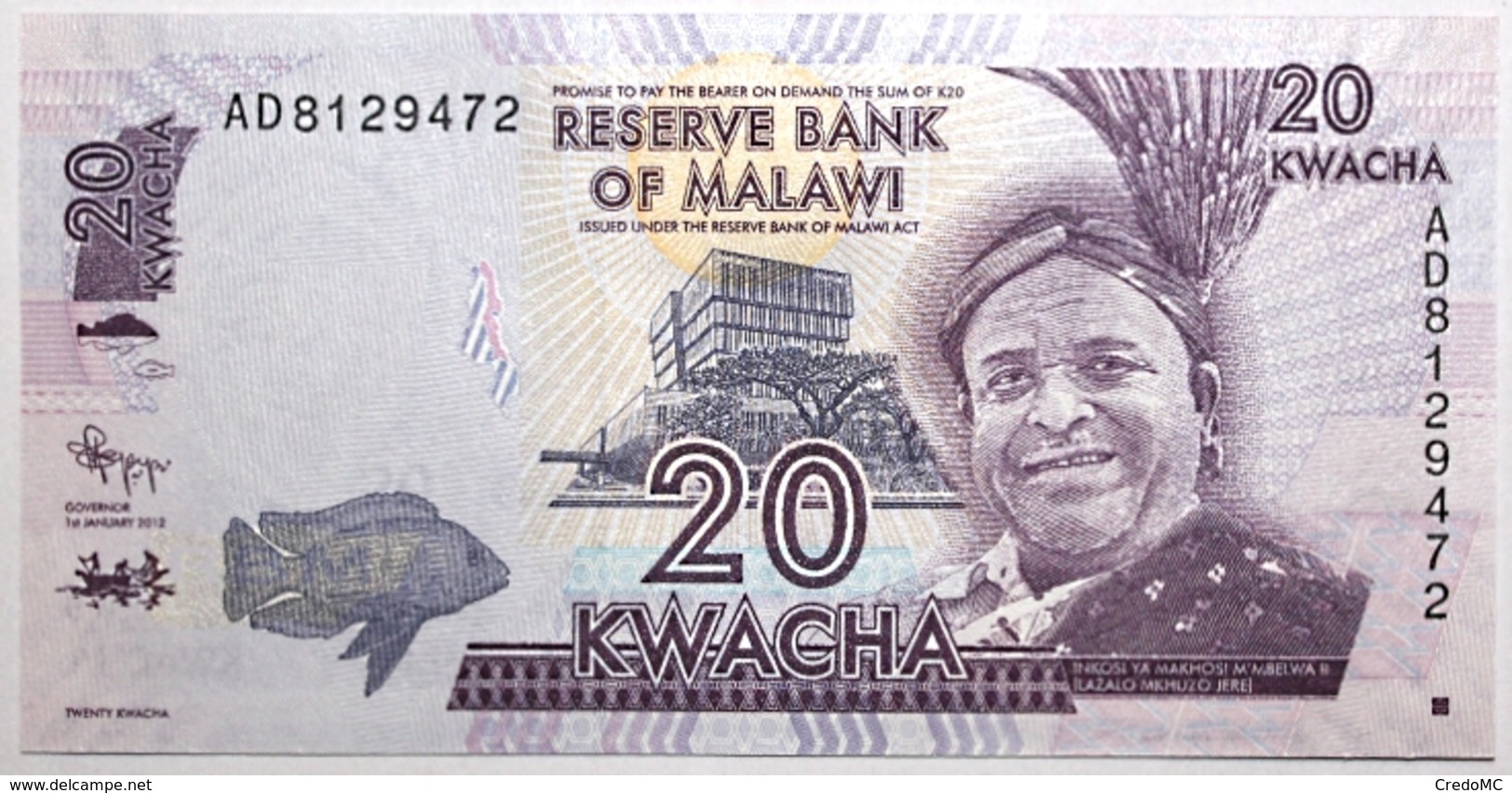 Malawi - 20 Kwacha - 2012 - PICK 57a - NEUF - Malawi