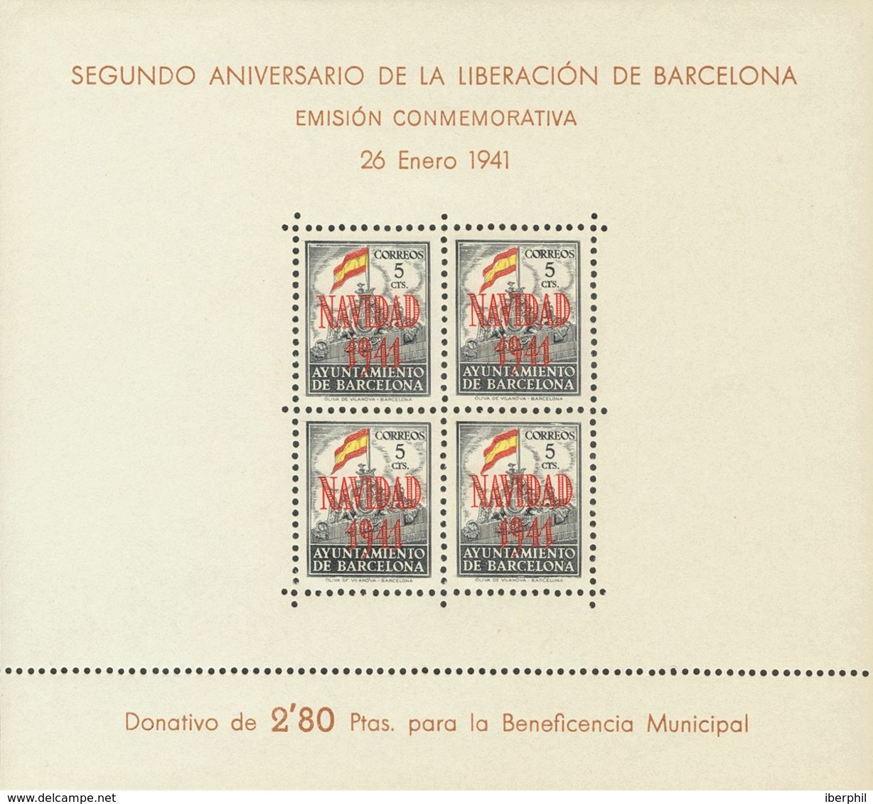 **31/32. 1941. Hojas Bloque. MAGNIFICAS. Edifil 2020: 80 Euros - Barcelona