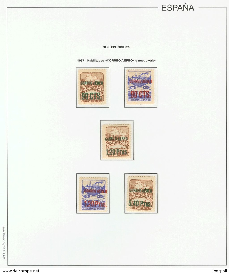 **/*. 1929. Interesante Conjunto De Las Emisiones Del Ayuntamiento De Barcelona Y Asturias Y León, La Mayoría Sin Fijase - Barcelone