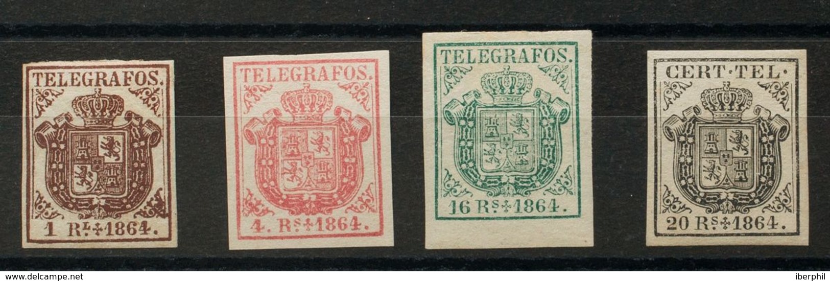 *1/4. 1864. Serie Completa. MAGNIFICA Y RARA. Cert. CEM (el 20 Reales). Edifil 2020: 1.115 Euros - Autres & Non Classés