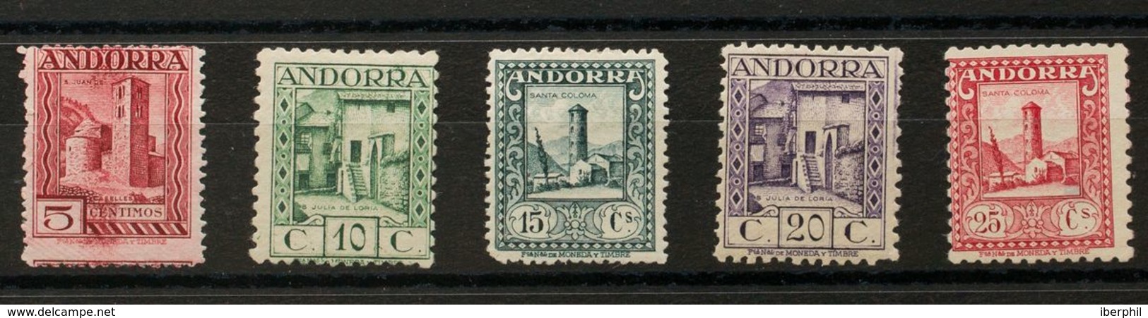 *16/20d. 1931. 5 Cts Lila, 10 Cts Verde, 15 Cts Azul Gris (adelgazado), 20 Cts Lila Y 25 Cts Rosa (adelgazado). NºA000.0 - Other & Unclassified