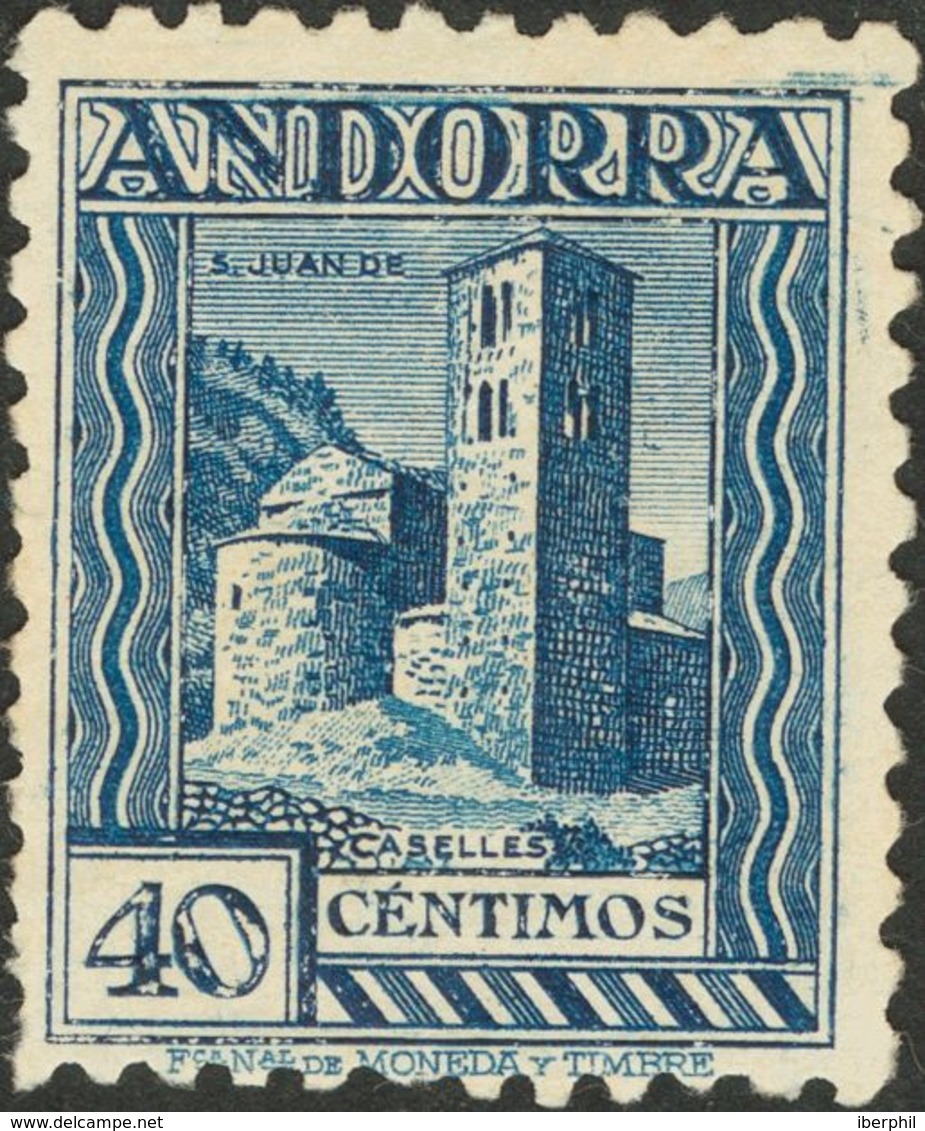 (*)22dN. 1931. 40 Cts Azul. NºA000.000. MAGNIFICO Y RARO. Edifil 2013: 455 Euros - Autres & Non Classés