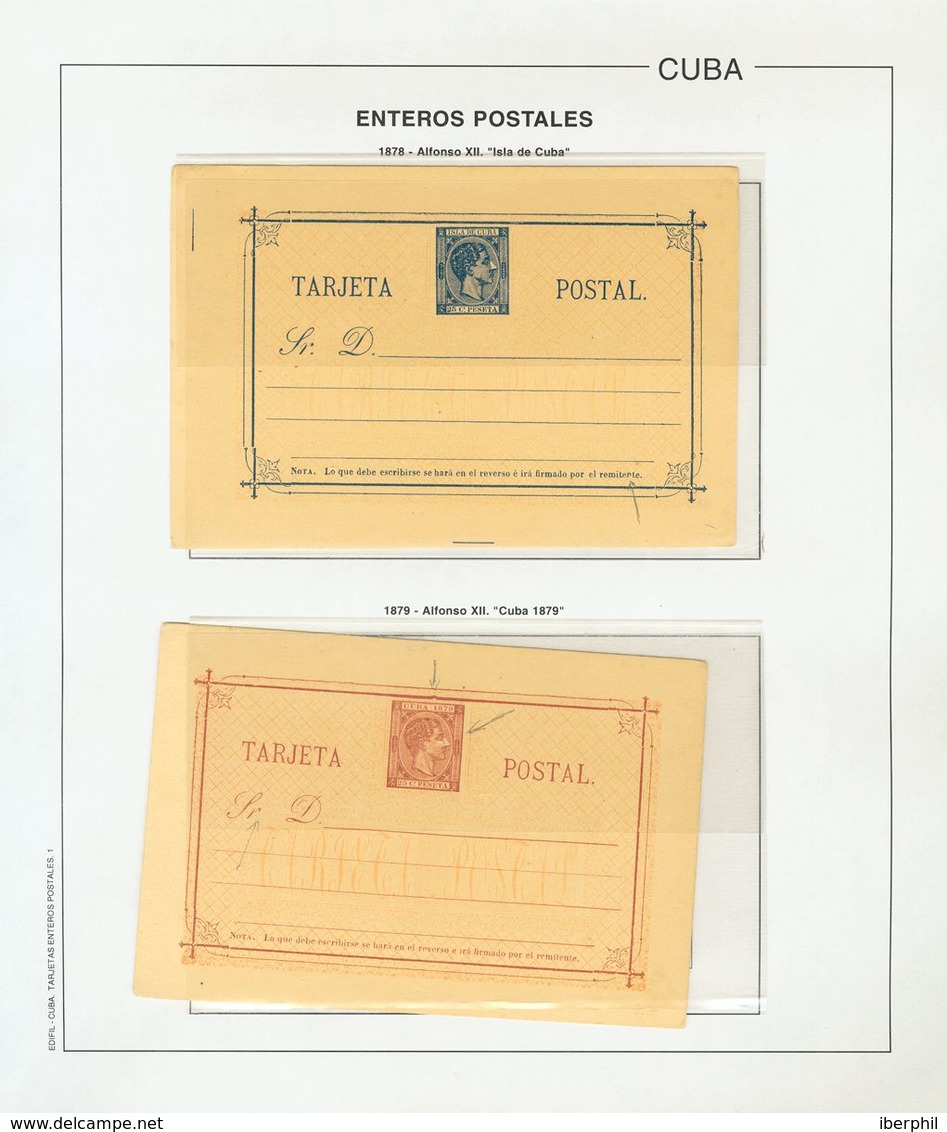 Sobre . (1878ca). Interesante Conjunto De Tarjetas Entero Postales Entre 1878 Y 1898, En Nuevo Y A Falta De Dos Tarjetas - Other & Unclassified