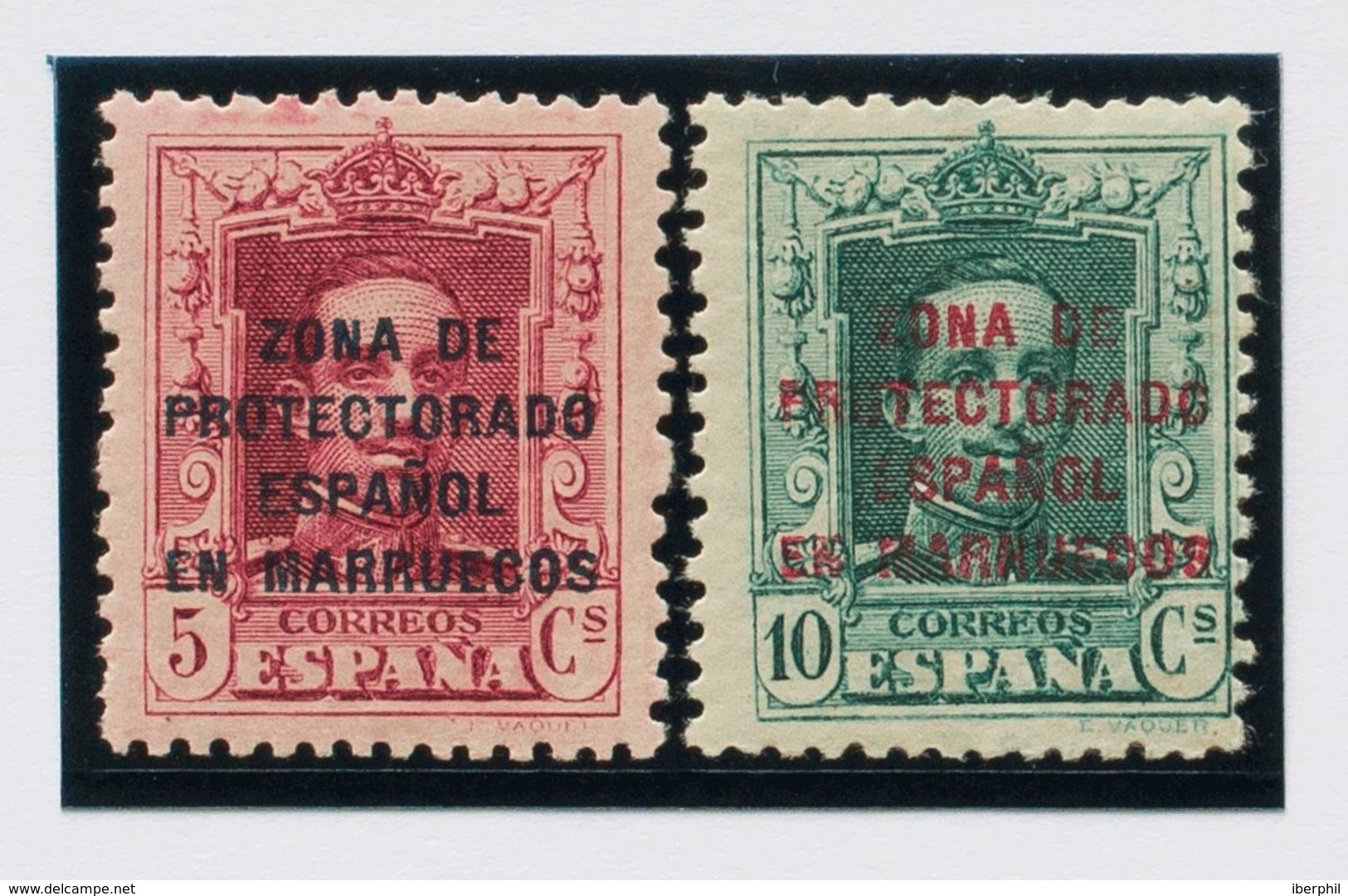 **82a, 83a. 1923. 5 Cts Carmín Vinoso Y 10 Cts Verde Oscuro. MAGNIFICOS. Edifil 2018: 202 Euros - Sonstige & Ohne Zuordnung