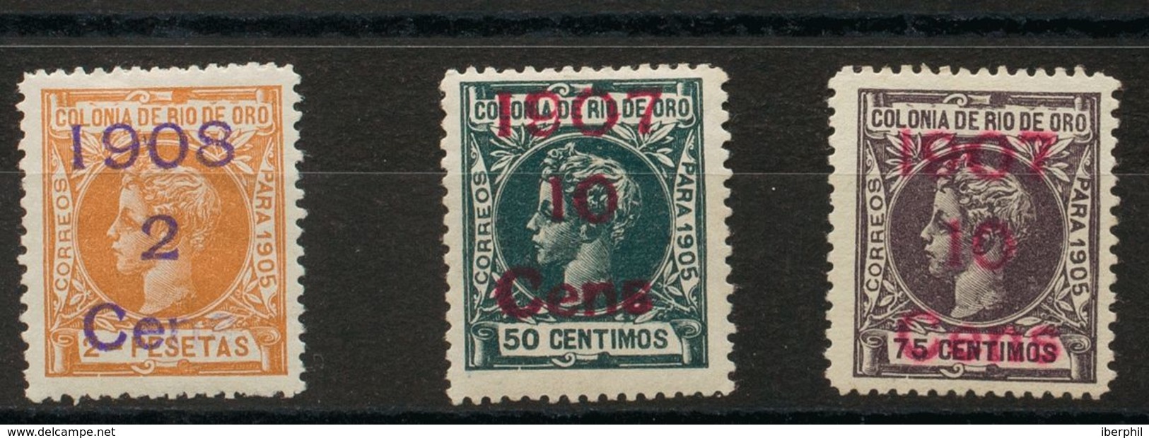 *34/36. 1907. Serie Completa. Excelentes Centrajes. MAGNIFICA Y RARA. Edifil 2020: 435 Euros - Other & Unclassified