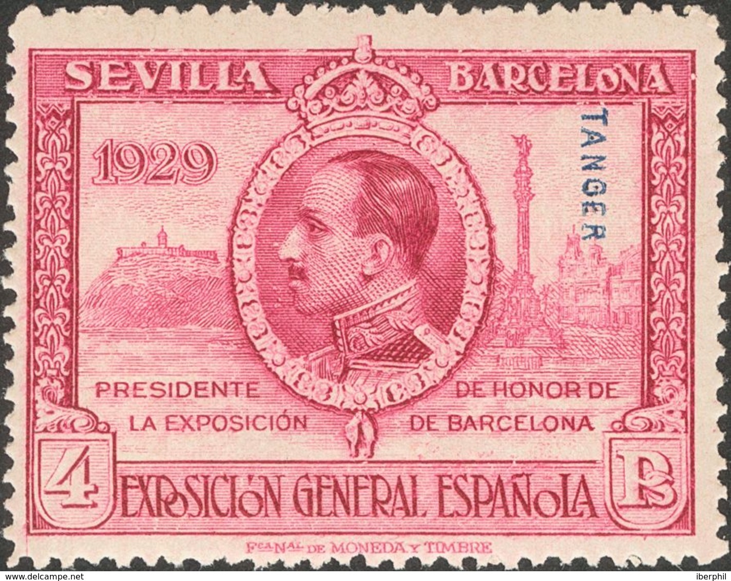 **46d. 1929. 4 Pts Lila Rosa. DENTADO 14. MAGNIFICO. Edifil 2018: 75 Euros - Other & Unclassified