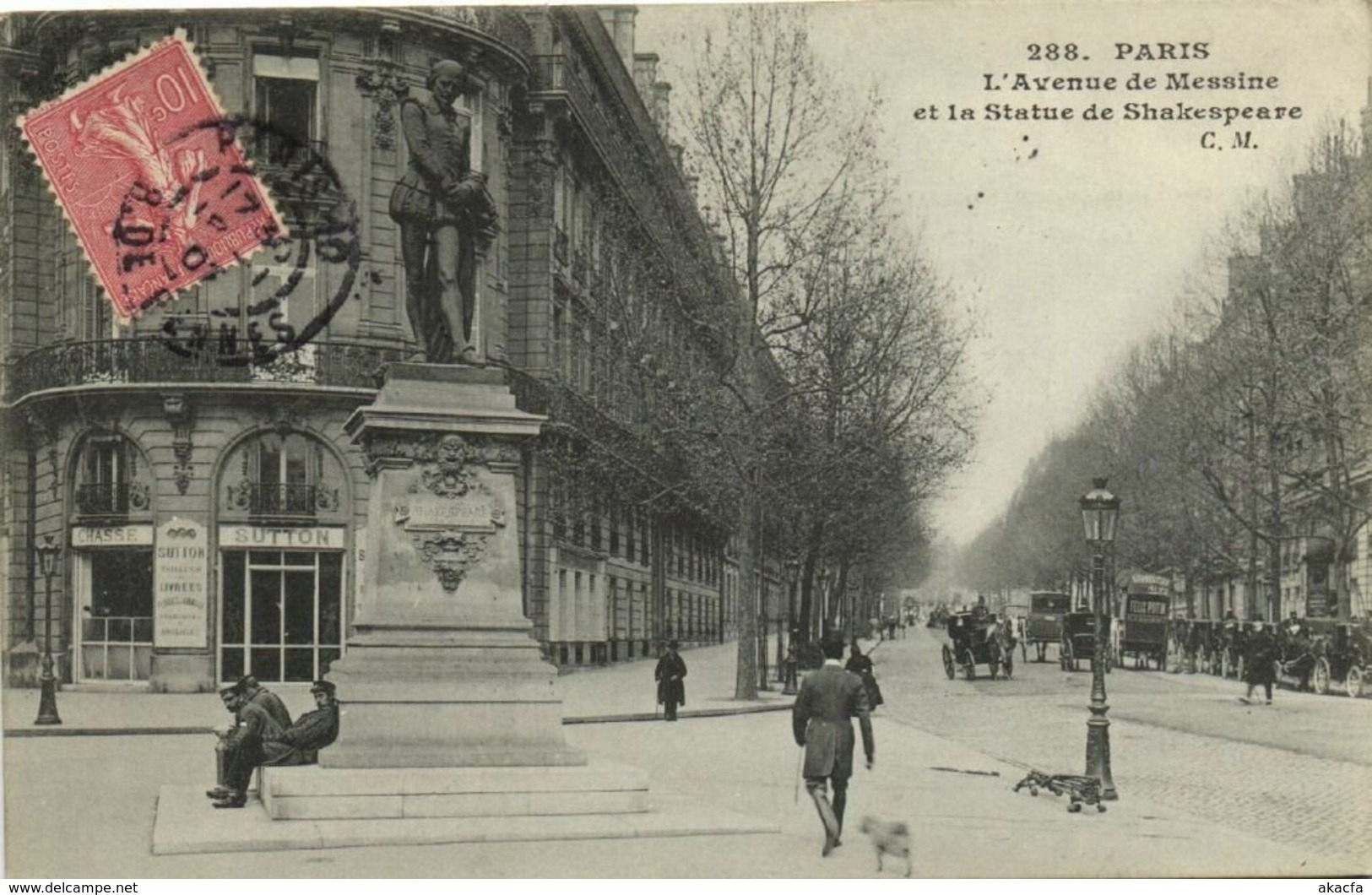 CPA Paris (Dep.75) L'Avenue De Messine Et La Statue De Shakespeare (51633) - Statuen