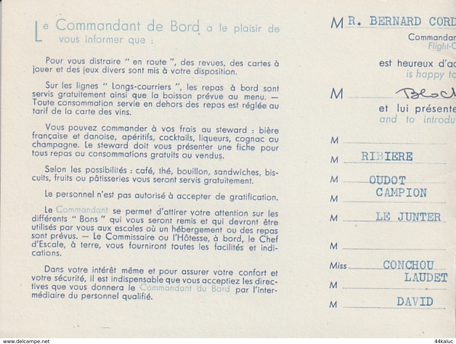 AIR FRANCE Souhaite La Bienvenue - Non Classés