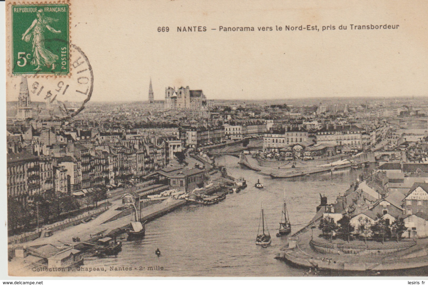 C. P. A.- NANTES - PANORAMA VERS LE NORD EST - PRIS DU TRANSBORDEUR - 669 - F. CHAPEAU - Nantes