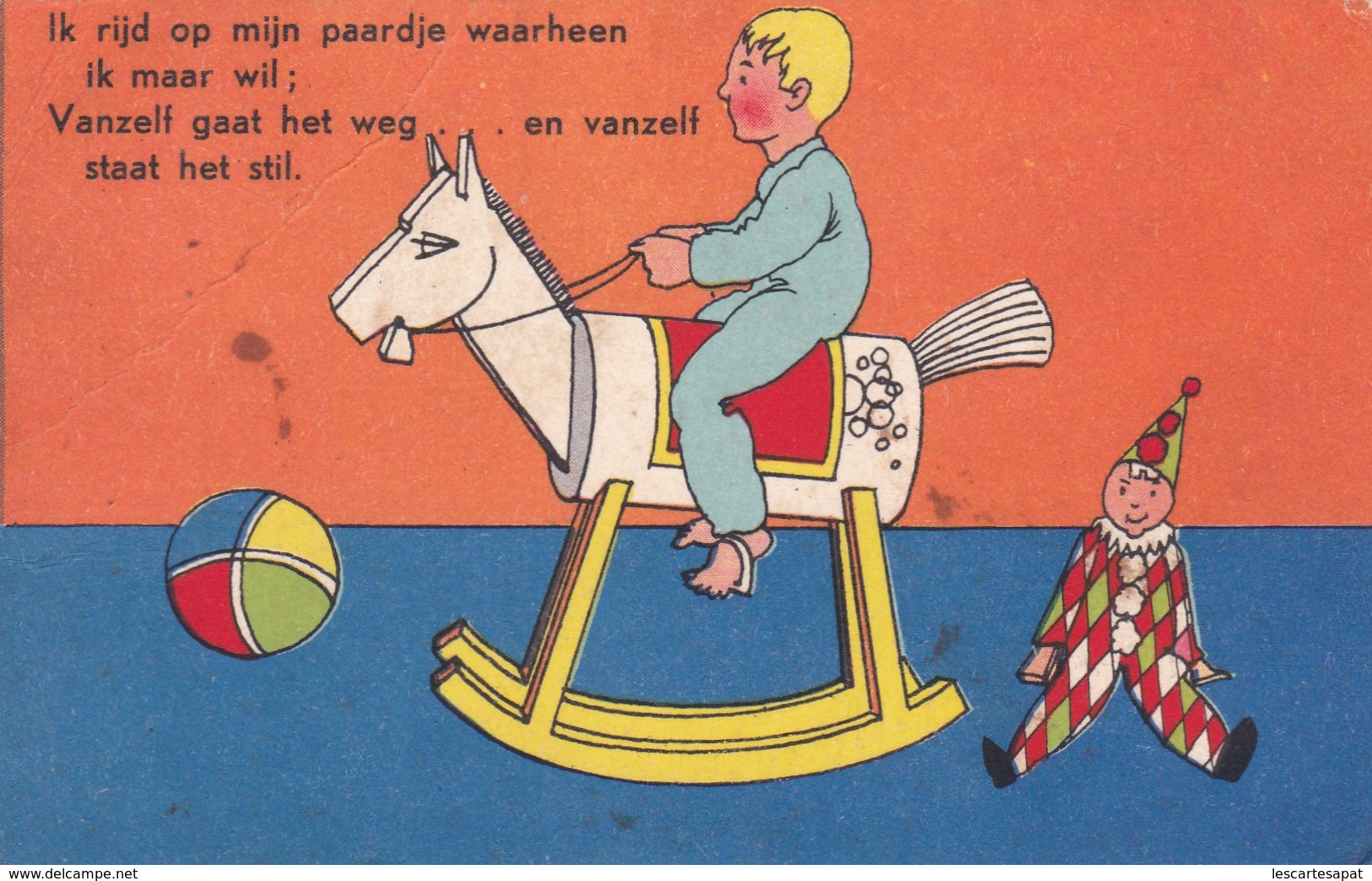 Illustrateur - Enfant Cheval En Bois Et Jouets (lot Pat 82) - 1900-1949