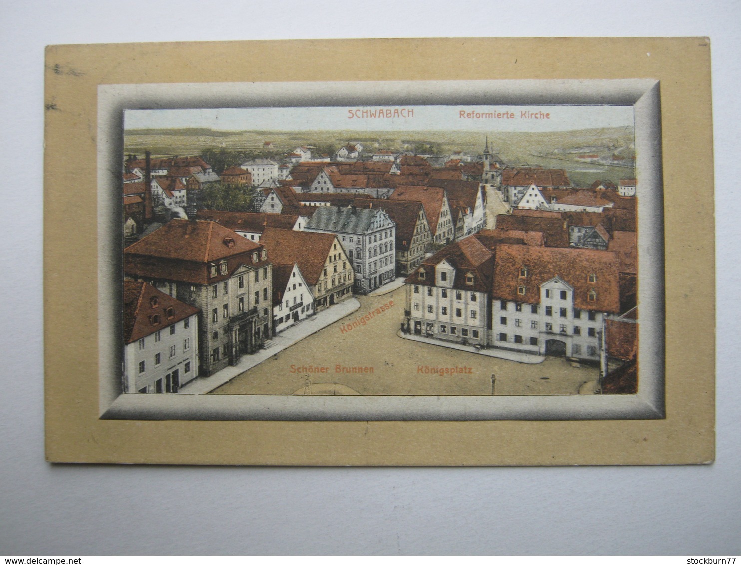 SCHWABACH, Seltenen Karte Um 1911 Mit Marke + Stempel - Schwabach