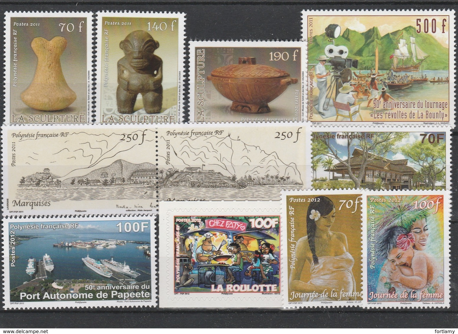 LOT 2003 POLYNESIE N°953-954-955-972-973-974-979-980-981-982-983 FACIALE** - Unused Stamps