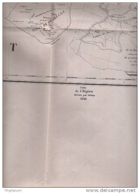 ALGERIE- CARTE GEOGRAPHIQUE DES TRIBUS D'ALGERIE - Sin Clasificación