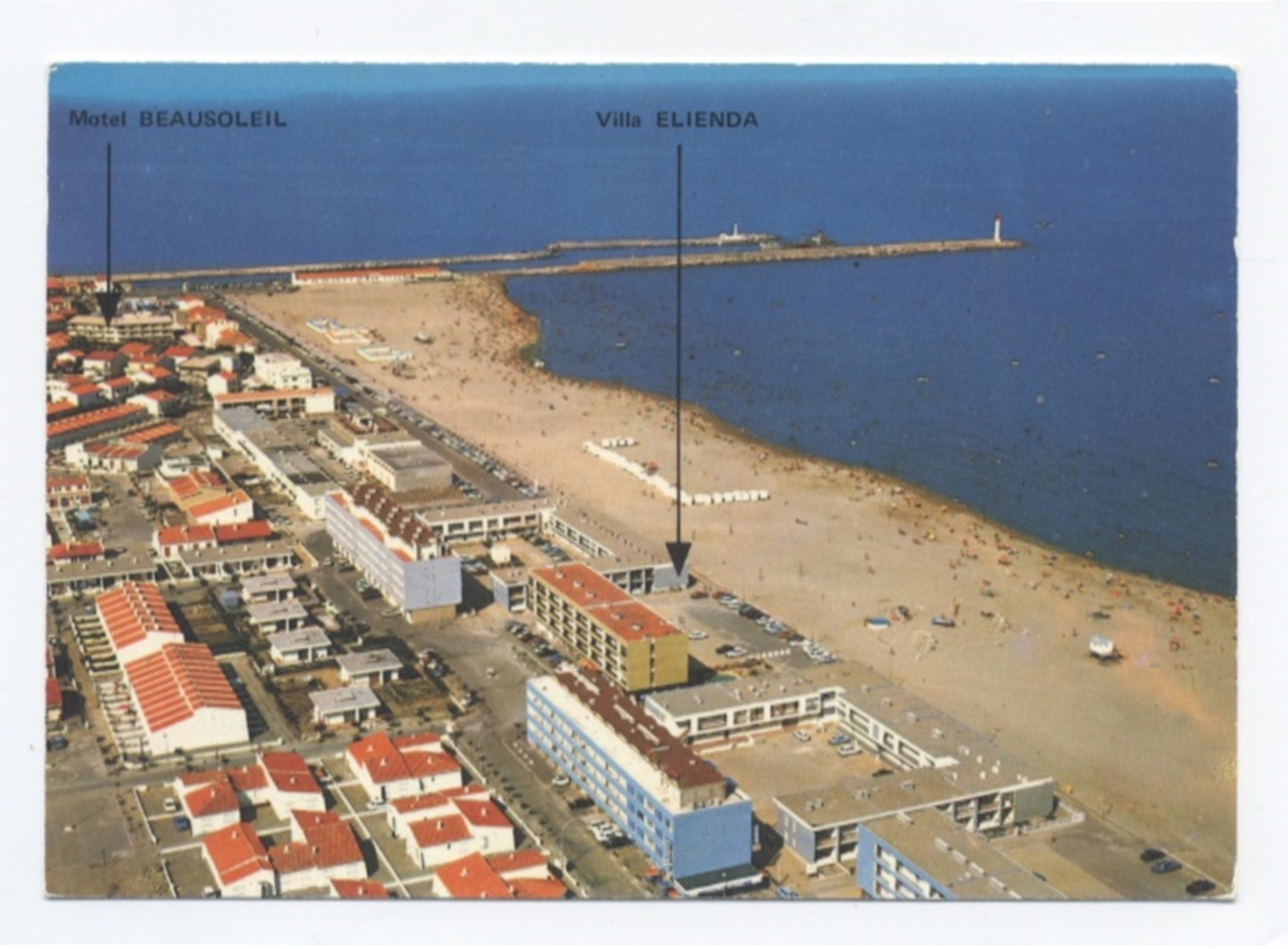 11-PORT LA NOUVELLE -Vue Aérienne Sur La Plage, Le Canal Et Le Boulevard Front De Mer    -RECTO / VERSO-B84 - Port La Nouvelle