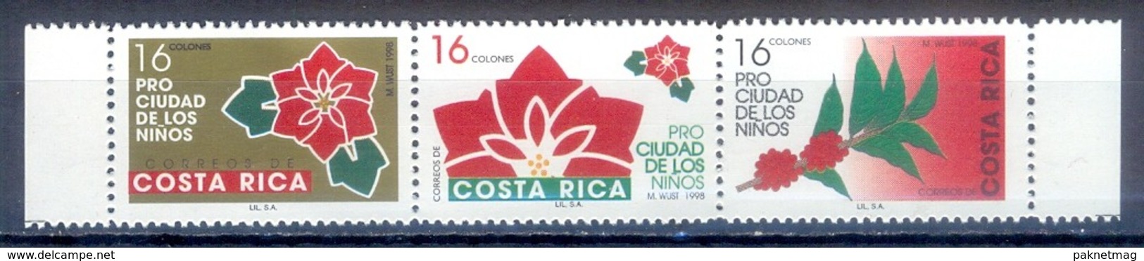 C28- COSTA RICA 1998 SURCHARGE PRO CHILDREN CHRISTMAS CHILDREN'S CITY. - Costa Rica