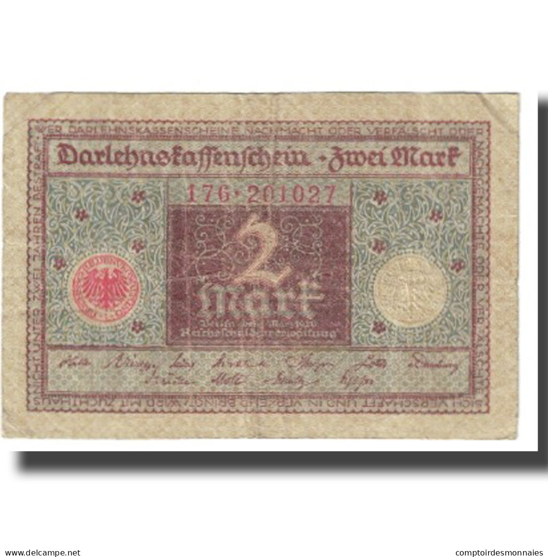 Billet, Allemagne, 2 Mark, 1920, KM:59, TB - Deutsche Golddiskontbank