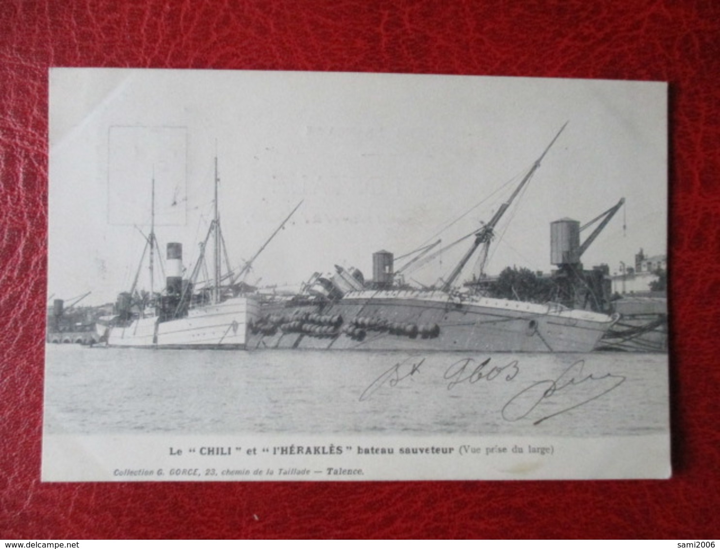 CPA 33 LE "CHILI" ET " L'HERAKLES" BATEAU SAUVETEUR - Steamers