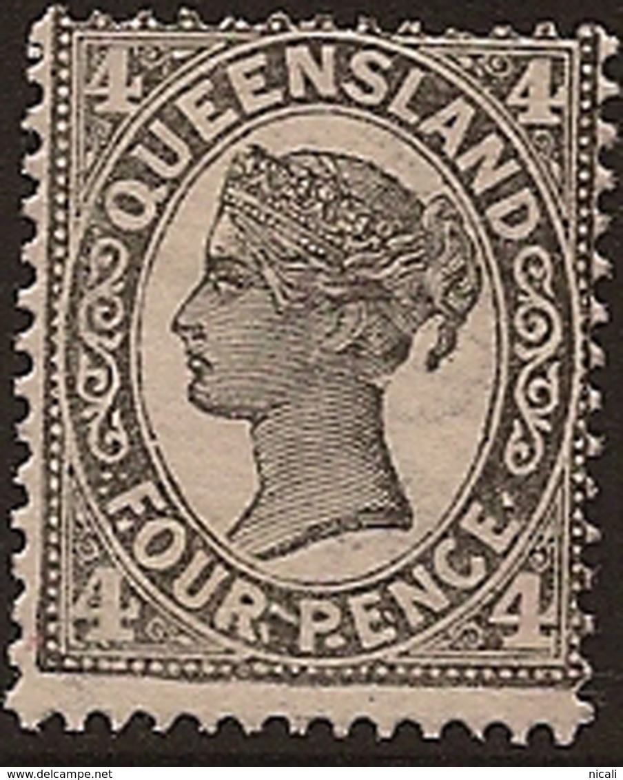 QUEENSLAND 1907 4d SG 294a HM RR28 - Mint Stamps