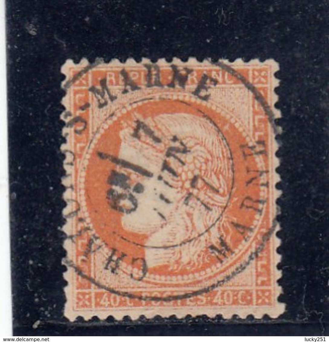 France - Siège De Paris - N°YT 38 - 40c Orange - Oblit. CàD - 1870 Beleg Van Parijs