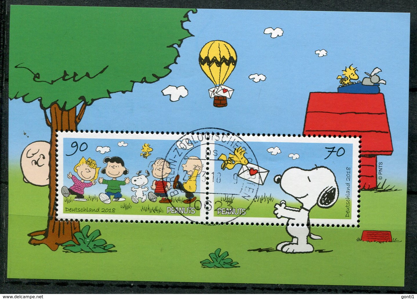 Germany 2018 Block Mi.Nr.3379/80,Block 82 "Peanuts-Snoopy Und Seine Freunde."1 Block Used - Usati