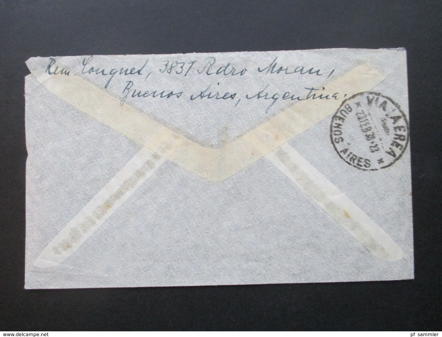 Argentinien 1938 Via Aerea / Luftpost Via Condor  Buenos Aires Nach Dresden - Lettres & Documents