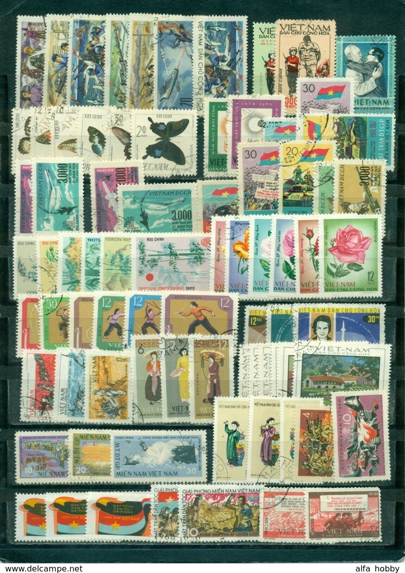 Vietnam Viet Cong Unit Old 1950-60th, 235 + Stamps,used CTO Mixed Quality 3 Pictures - Vietnam