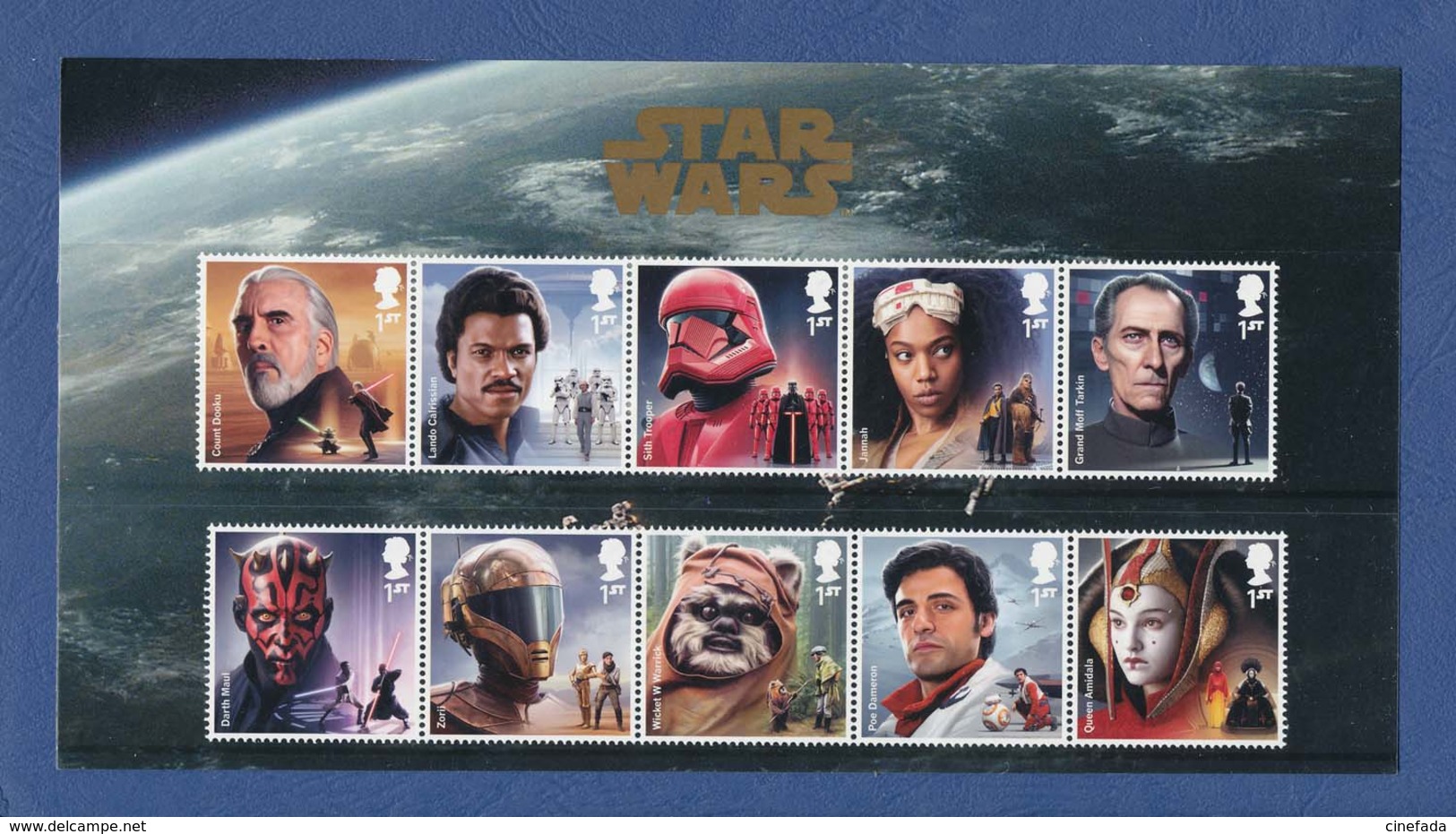 GRANDE BRETAGNE STAR WARS™ 2019. Character Stamp. Set De 8 Timbres Neufs**. Cinéma, Film, Movie. - Film