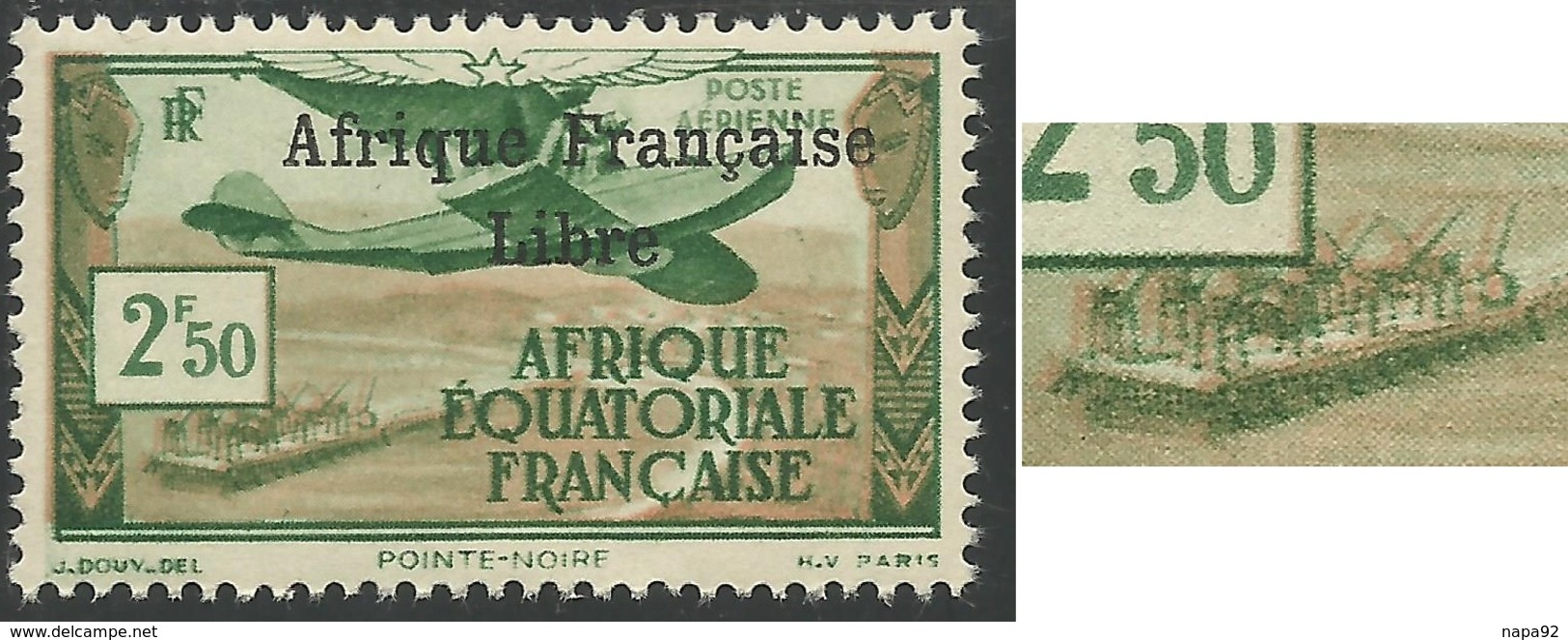 AFRIQUE EQUATORIALE FRANCAISE - AEF - A.E.F. - 1940 - YT PA 15** - VARIETES - Neufs