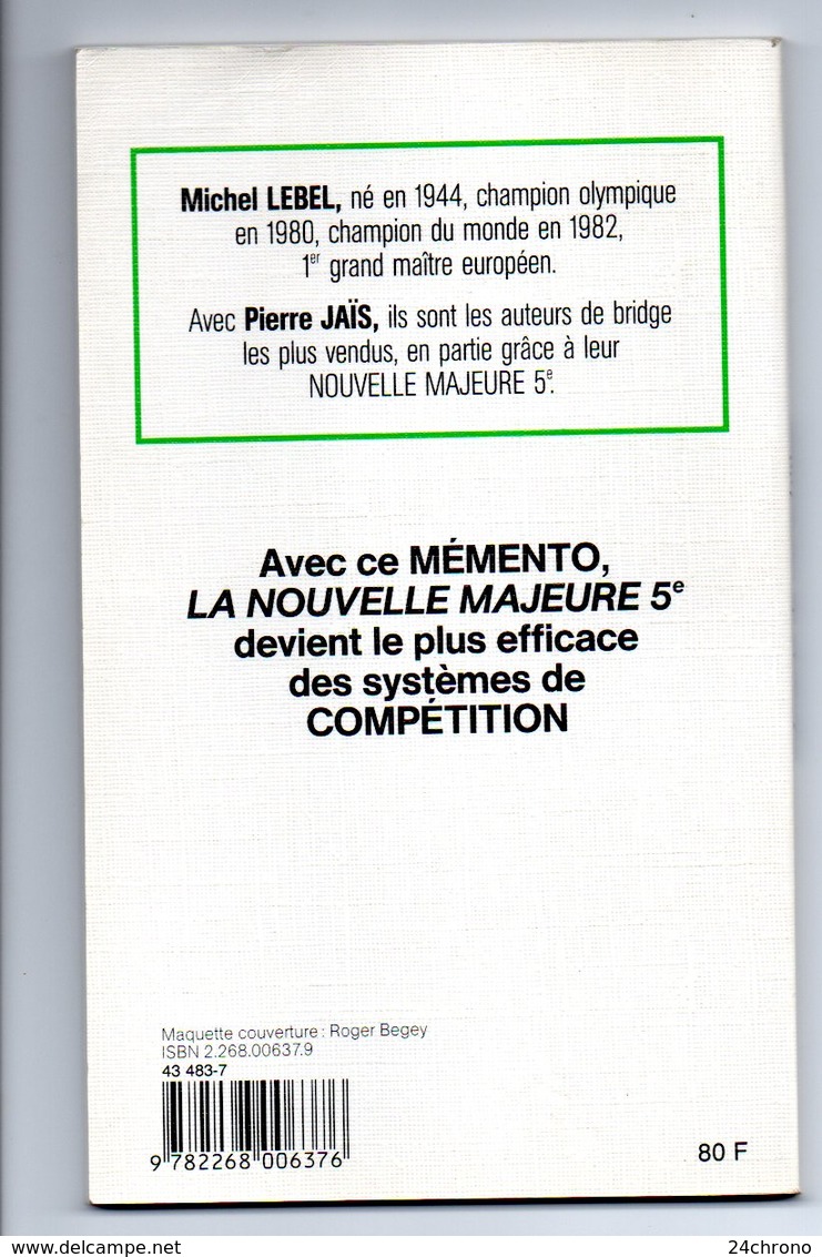 Livre: Memento De Competition, Bridge Par Michel Lebel (19-2401) - Jeux De Société