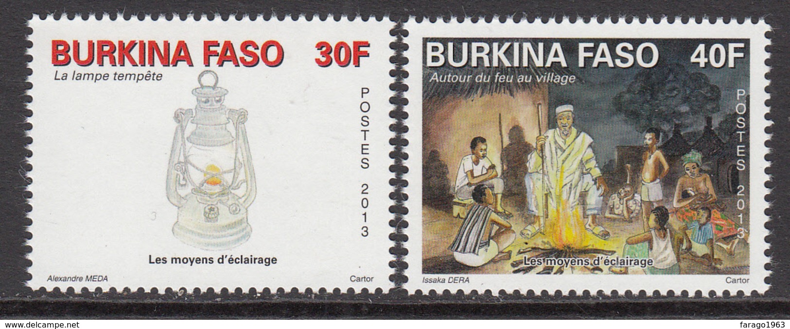 2013 Burkina Faso Lighting Complete Set Of 2 MNH - Burkina Faso (1984-...)