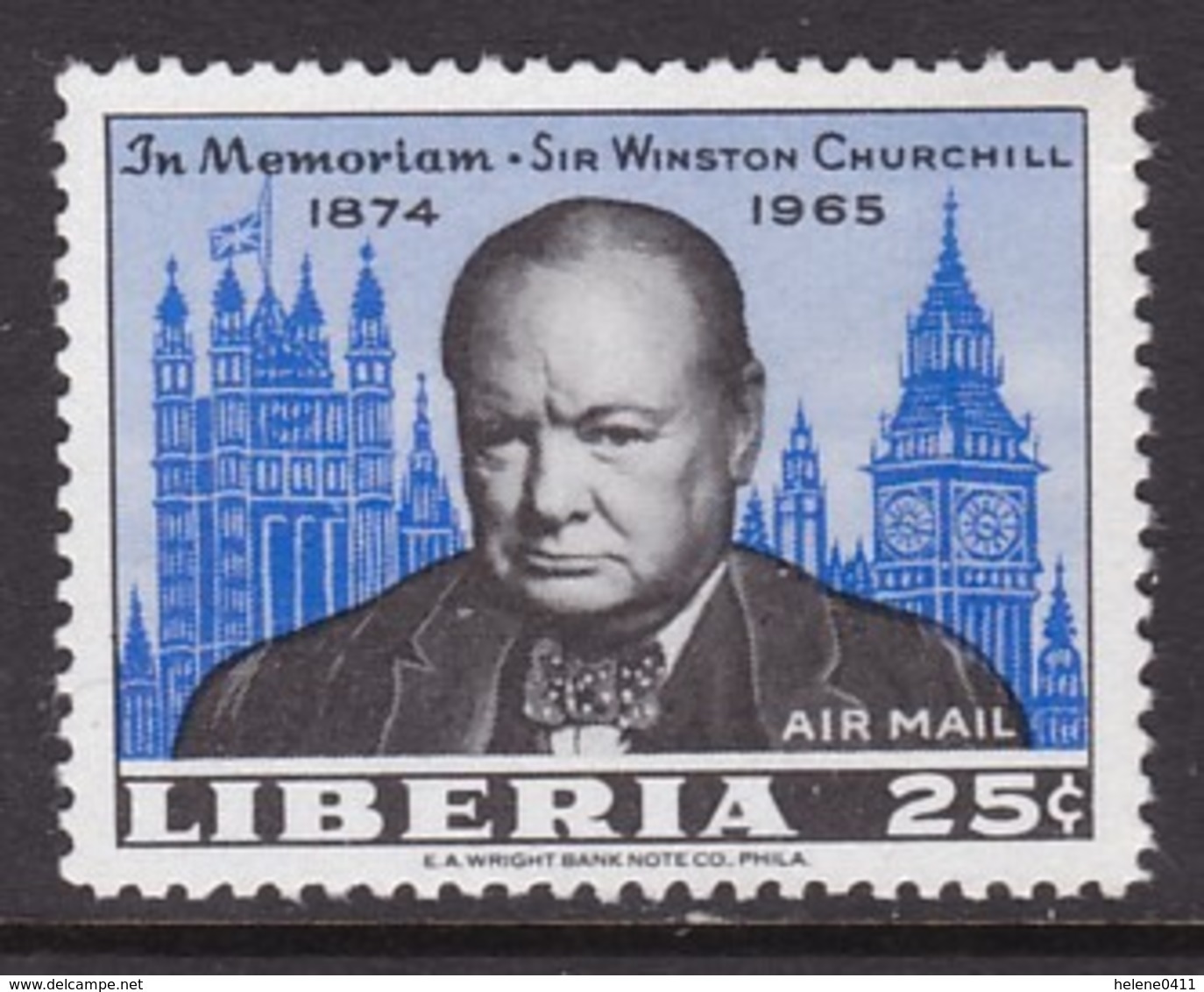 TIMBRE NEUF DU LIBERIA - MORT DE SIR WINSTON CHURCHILL N° Y&T PA 150 - Sir Winston Churchill